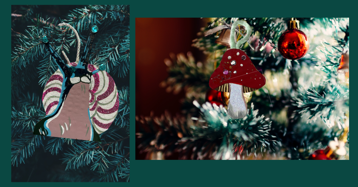 Winter Mint Snail Ornament