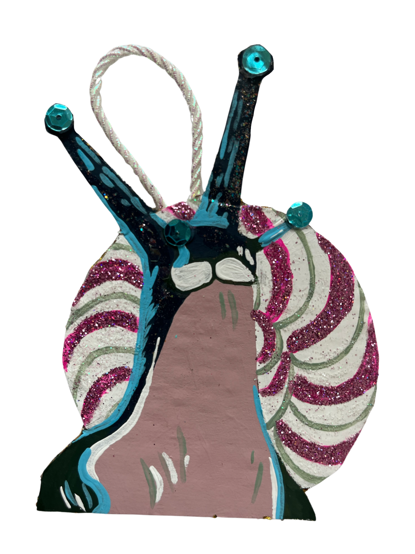 Winter Mint Snail Ornament