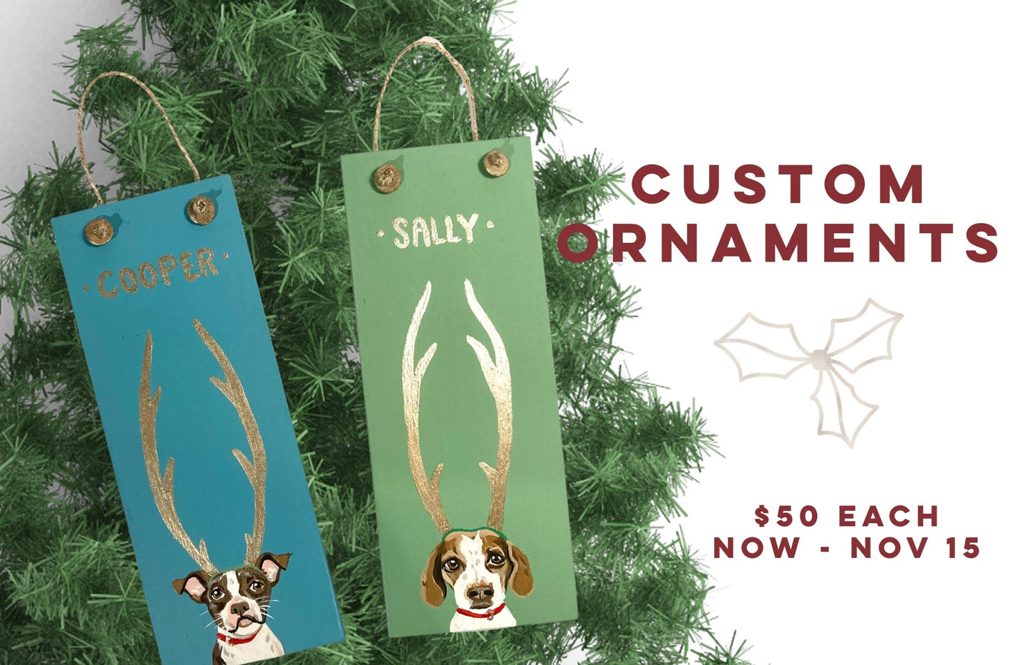 Custom Holiday Pet Ornaments