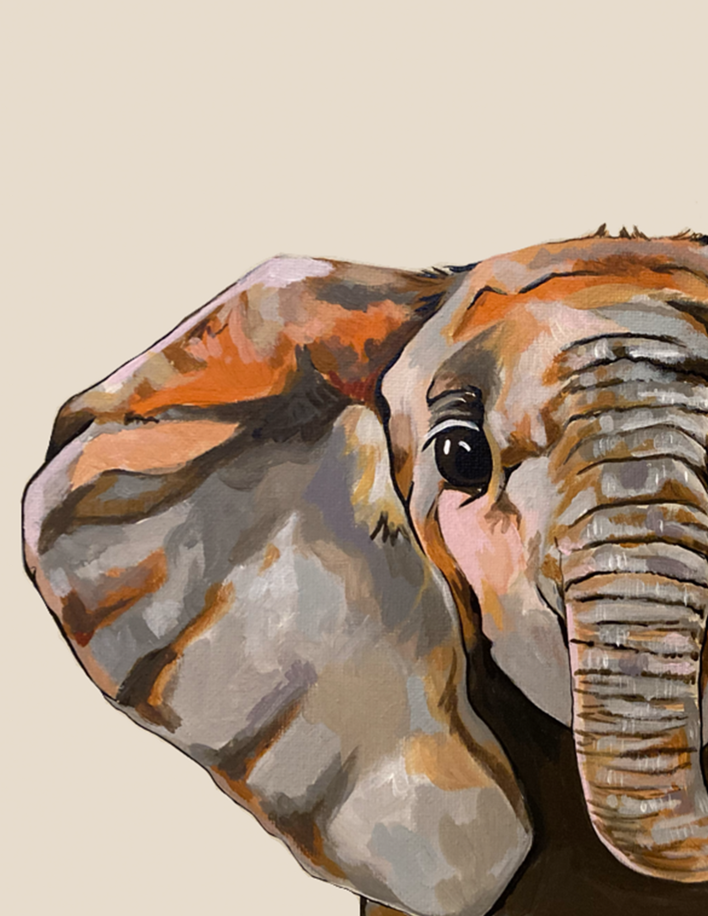 Elle the Elephant Original Painting