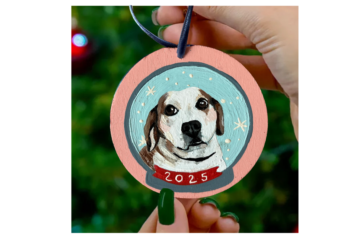 Round Hand Painted Pet Ornaments