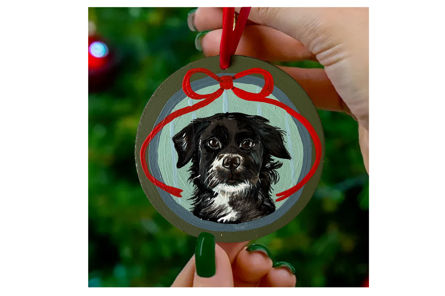 Round Hand Painted Pet Ornaments