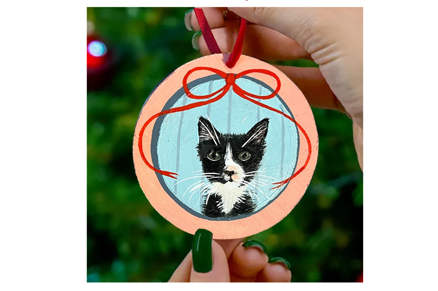 Round Hand Painted Pet Ornaments