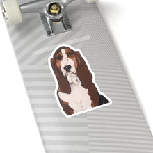 Load image into Gallery viewer, Buster the Basset Hound Kiss-Cut Sticker
