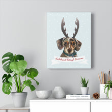 Load image into Gallery viewer, Holiday Pups - Dachshund Through The Snow on Canvas Gallery Wrap