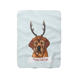 Holiday Pups -  Auggie Sherpa Fleece Blanket