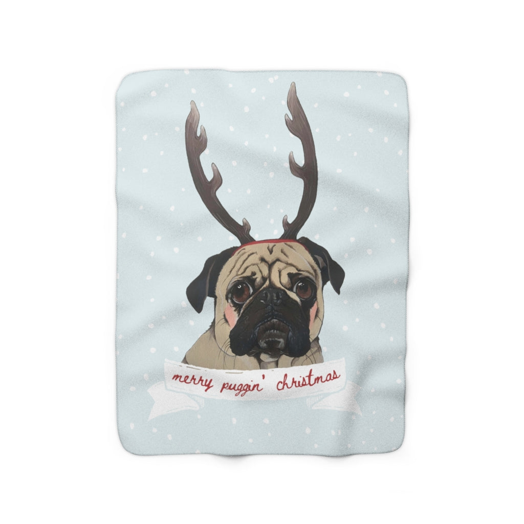 Holiday Pups - PugSherpa Fleece Blanket