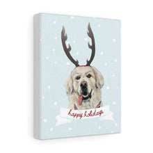 Load image into Gallery viewer, Holiday Pups - Golden Retriever on Canvas Gallery Wrap