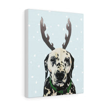Load image into Gallery viewer, Holiday Pups - Dalmatian on Canvas Gallery Wrap