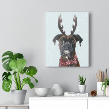Load image into Gallery viewer, Holiday Pups - Boxer on Canvas Gallery Wrap