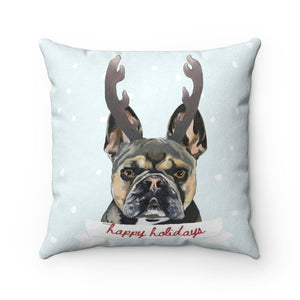 Holiday Pups - XCII Brothers Faux Suede Square Pillow
