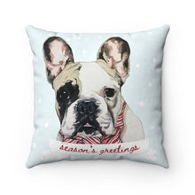 Load image into Gallery viewer, Holiday Pups - XCII Brothers Faux Suede Square Pillow
