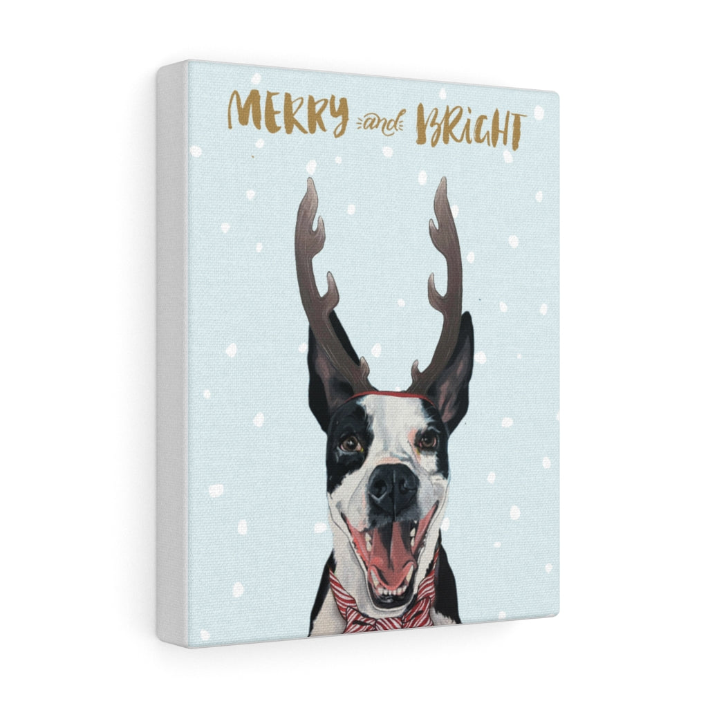 Holiday Pups - Walker on Canvas Gallery Wrap