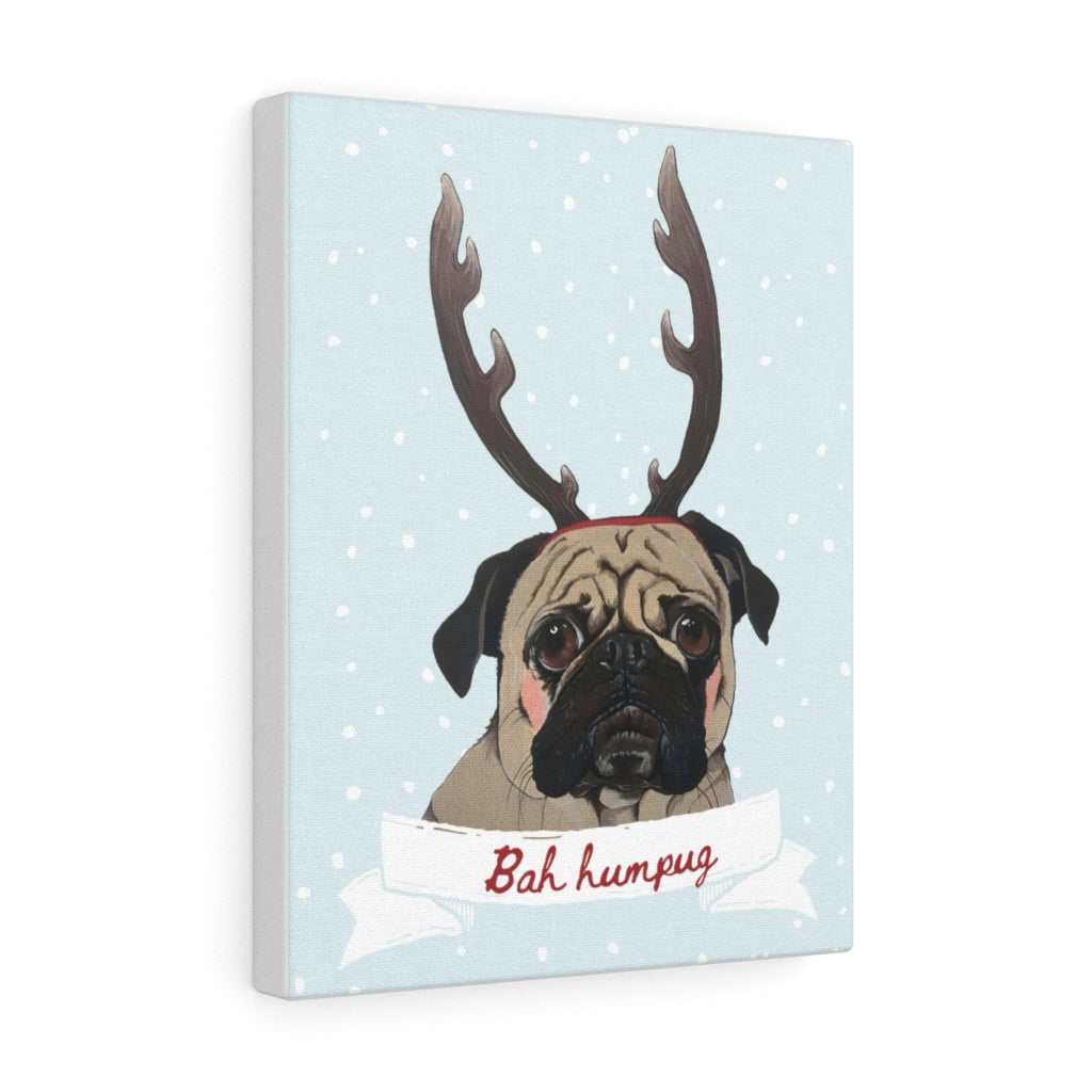 Holiday Pups - Bah Humbug on Canvas Gallery Wrap