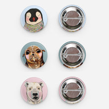 Load image into Gallery viewer, Wintery Friends on Pins - Set of 3 Pins