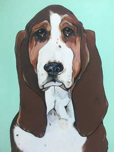 Buster the Basset Hound Original Painting