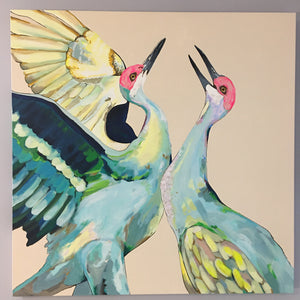 Cranes are Calling Original Painting