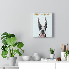 Load image into Gallery viewer, Holiday Pups - Walker on Canvas Gallery Wrap