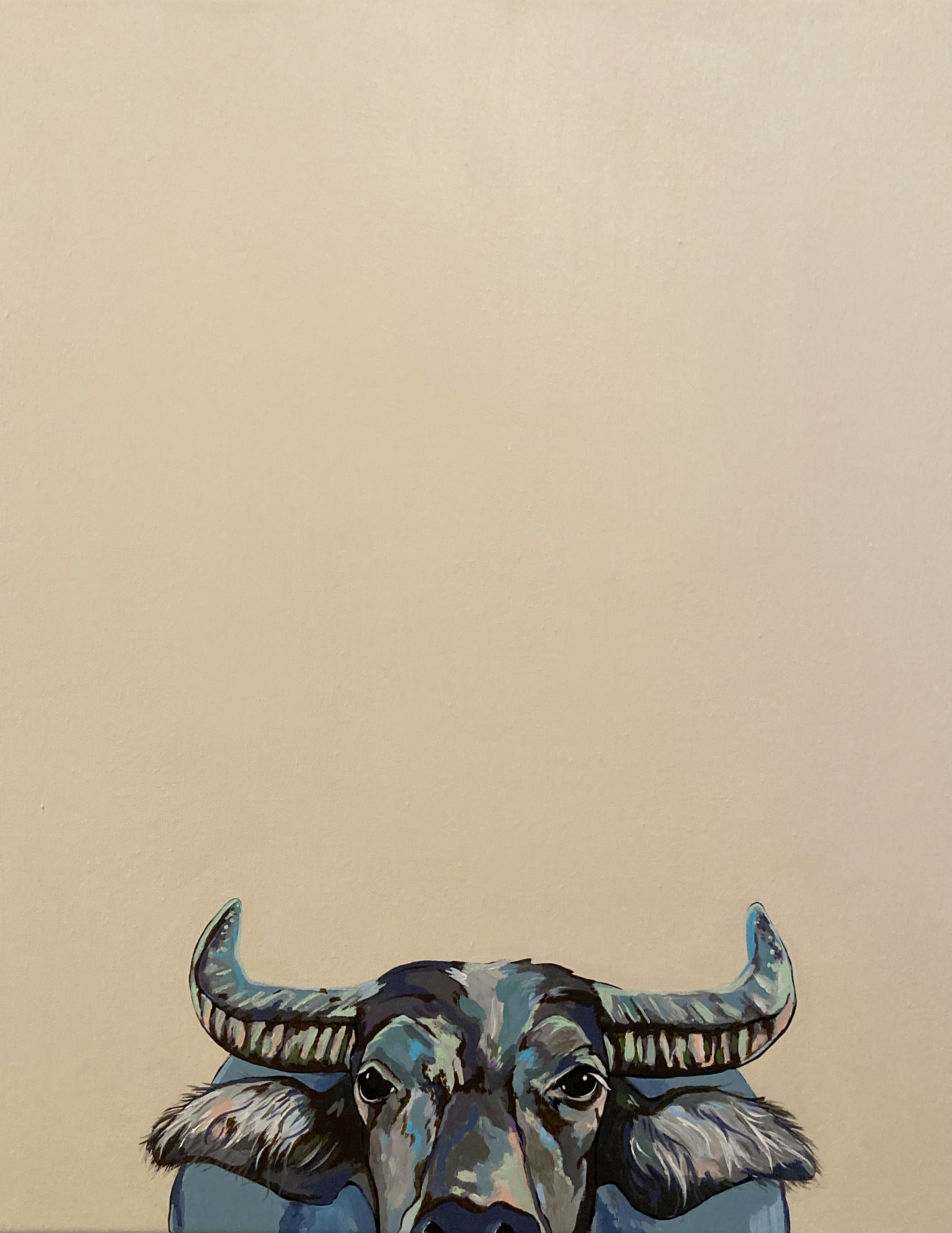 Wally the Water Buffalo Original Painting