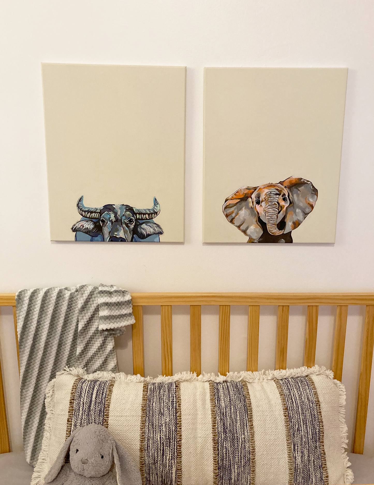 Wally the Water Buffalo Original Painting
