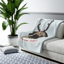 Load image into Gallery viewer, Holiday Pups - PugSherpa Fleece Blanket
