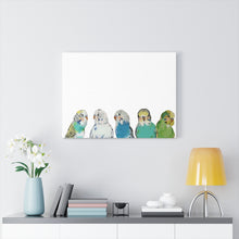 Load image into Gallery viewer, Parakeet Party on Canvas Gallery Wrap