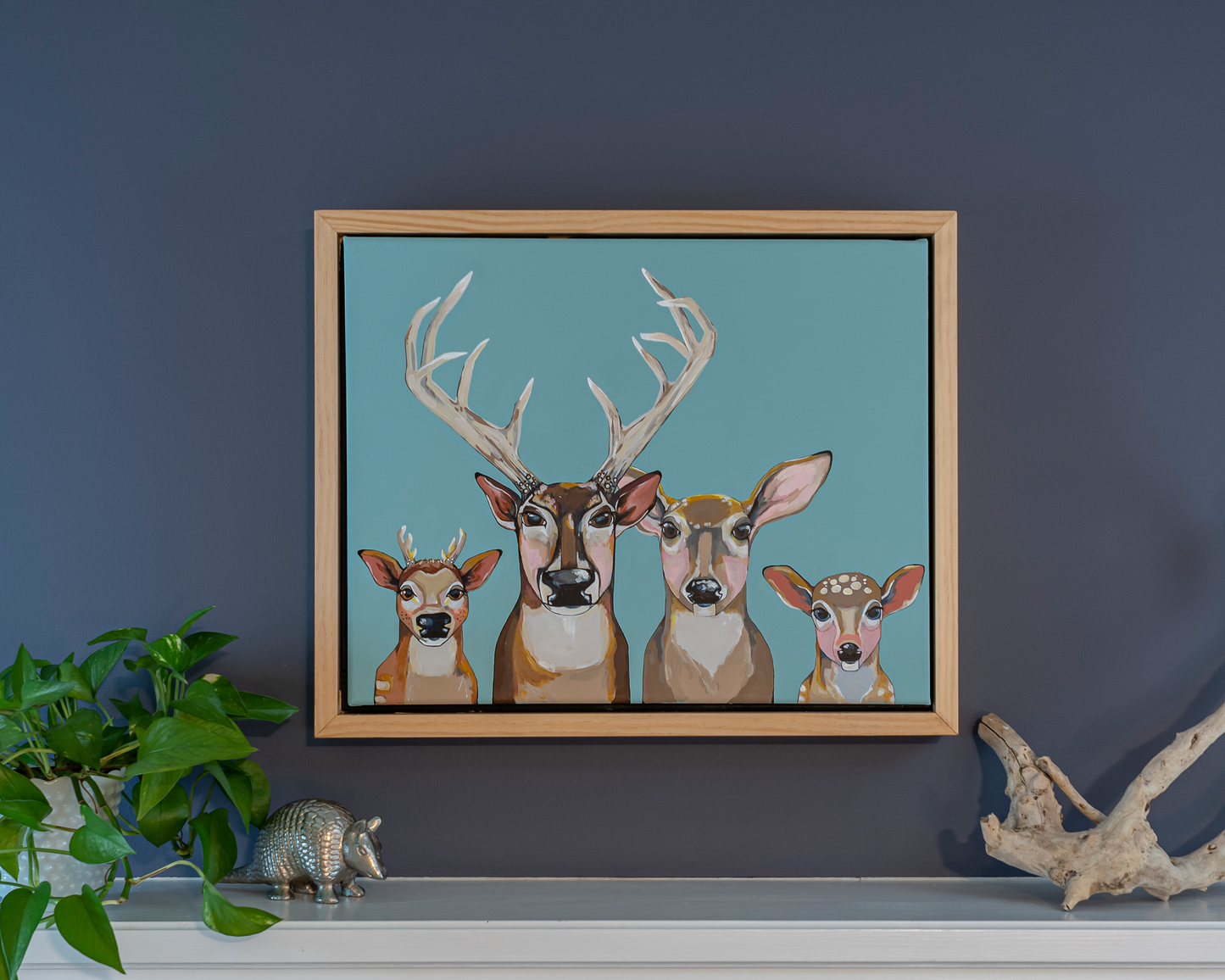 The Whitetail Family Original Painting
