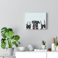 Load image into Gallery viewer, Holiday Pups - Caskey Crew on Canvas Gallery Wrap