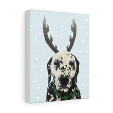 Load image into Gallery viewer, Holiday Pups - Dalmatian on Canvas Gallery Wrap