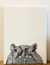 Load image into Gallery viewer, Hannah the Hippo Original Painting