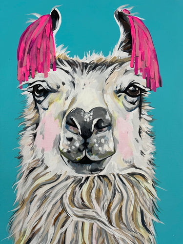 LLaylla the LLama Original Painting